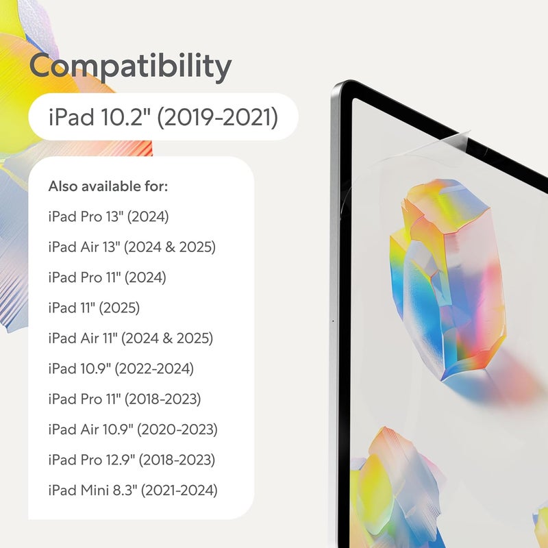 Paperlike حماية شاشة 2.1 (2x) لجهاز iPad 10.2” (الجيل 7-9 2019-2021) لشعور ورقي أصيل - Image 2